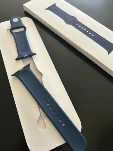 PULSEIRA original esportiva denim M/G APPLE WATCH 44mm azul. Nova
