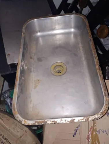 Cuba de inox para pia (usada)