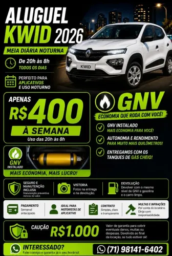 Alugo carro para aplicativo leia o anúncio