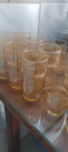 Jogo copo antigo cristal