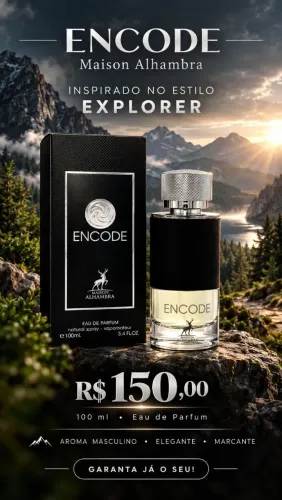 Perfume masculino Encode de Maison Alhambra inspirado no momblac explorer