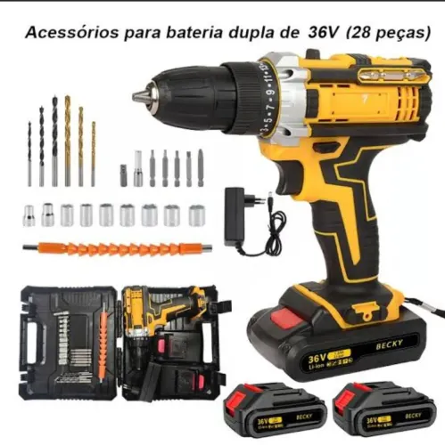 Furadeira e parafusadeira muito forte e potente de 36v