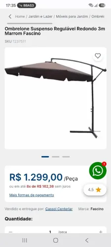 Ombrelone para piscina novo