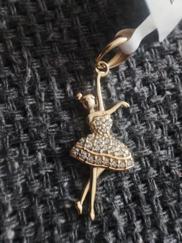 Pingente Bailarina Ouro 18k cravejado PARA VENDER RÁPIDO