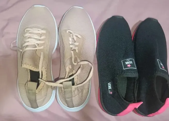 Tênis rosa Tam 37 tênis preto 36