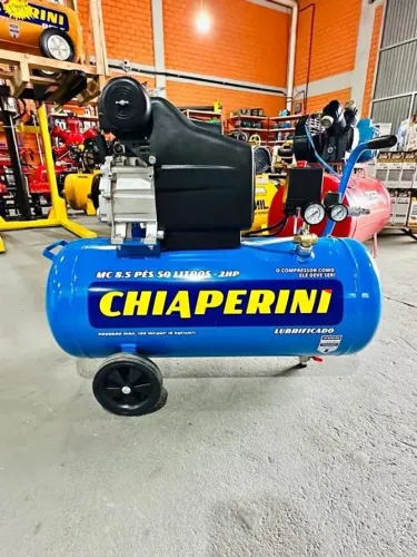 Compressor de ar 50L 120psi Motor 2HP Chiaperini (Loja/Novo)