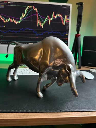Estátua Touro de Wall Street Em alumínio - peça única e rara artesanal