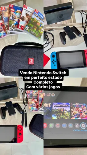 Vendo Nintendo Switch V1 +jogos + acessórios 
