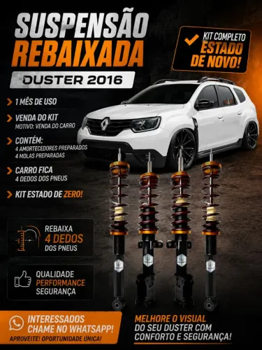 Suspensão rebaixada duster modelo 2016 em diante