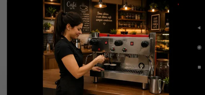 Máquina para café expresso profissional de 2 grupos