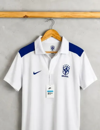 Camisa Polo Brasil CBF Branca (FAÇO ENTREGA) 