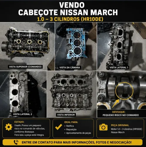 Cabeçote Nissan march 1.0