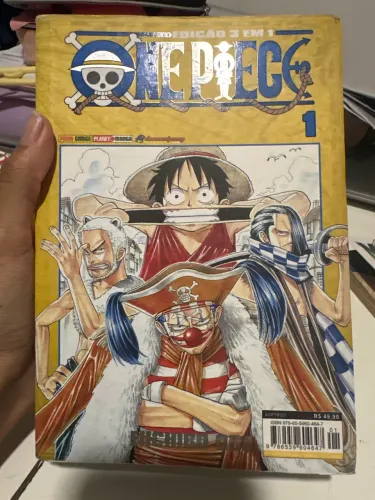 Mangá One Piece Edição 3 em 1 - Em ótimo estado