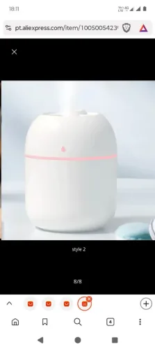 Umidificador Portátil 250ML