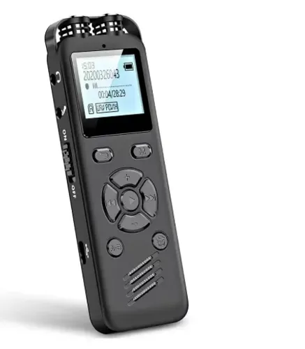 Gravador de voz digital - acompanha cartão de 64gb