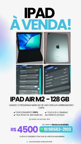 IPAD AIR M2 11" 128GB BATERIA 95%