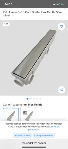 Ralo Linear Oculto 50X6 PISCINA BANHEIRO