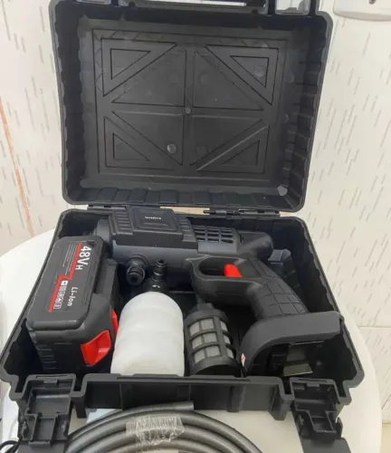 Lavadora de Alta Pressão Portátil sem Fio 48V com Maleta e Acessórios