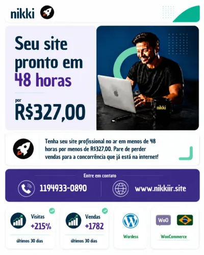 SITE com Pixel para otimizar seu marketing no Facebook e Instagram.