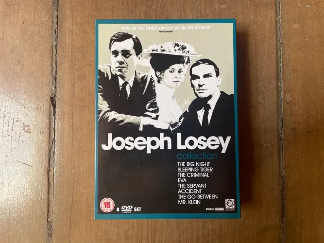 Boxset importado DVDs coleção Joseph Losey, 8 filmes do diretor