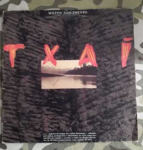 Vinil LP Milton Nascimento - Txai com Encarte (1990) MPB / Latin