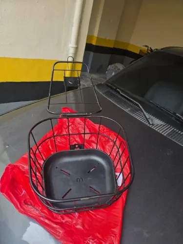 Cesta Dianteira Para Bicicleta Elétrica com Tampa