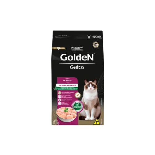 Ração Golden Gatos Castrados Frango 10,1 kg