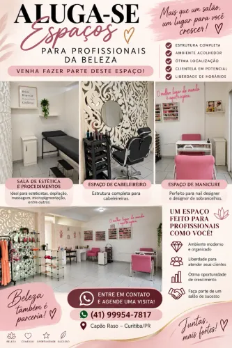 ? ESPAÇO DISPONÍVEL EM SALÃO DE BELEZA - CAPÃO RASO ?