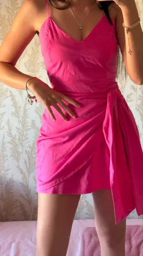Vestido rosa aquarella