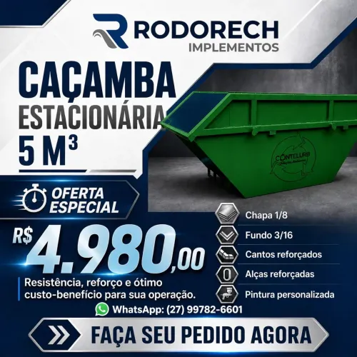 Caçamba estacionária promoção