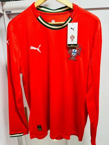 Camisa Portugal Home 25/26 Manga Longa Torcedor