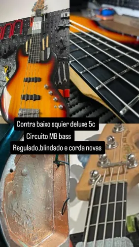 Contrabaixo squier deluxe jazz Bass 5c 