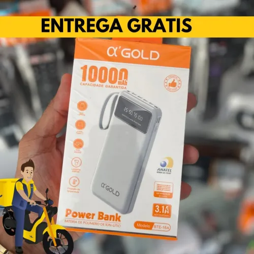Carregador portátil 10.000 mah até 2 cargas