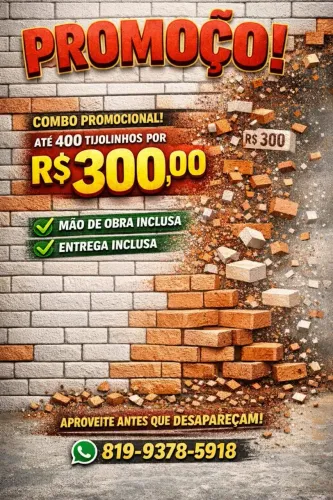 Tijolinhos de Gesso R$:0,50