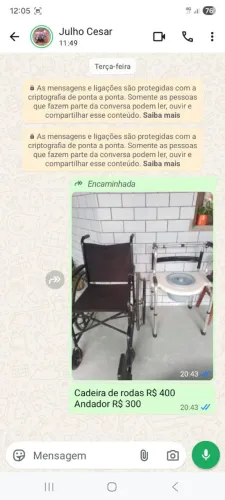Cadeira de rodas e andador