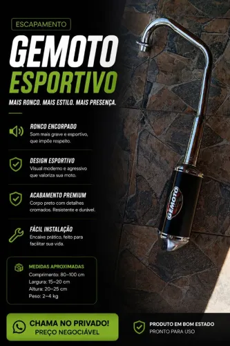 ESCAPAMENTO RACING 3 TRI-OVAL? (Preço Negociável)<br>Titan / Fan 125 KS ? 2000 a 2008