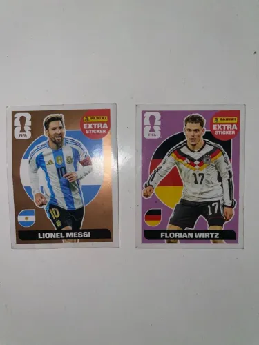 Figurinhas legend do Messi bronze e Wirtz regular