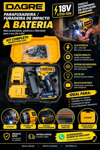 Parafusadeira furadeira de impacto 
