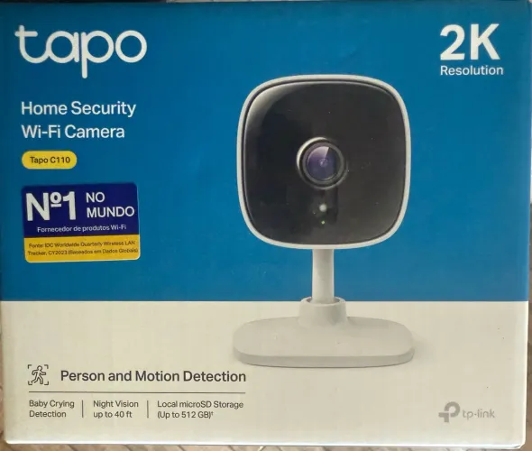 Câmera Wi-Fi Tapo C110 2K TP-Link Nova na Caixa
