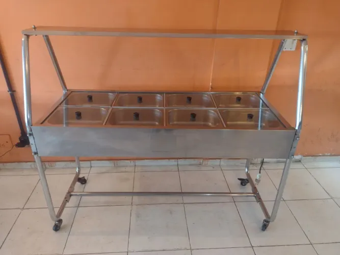 Réchaud 8 cubas tampa em vidro