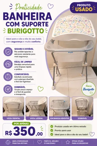 Banheira com suporte 