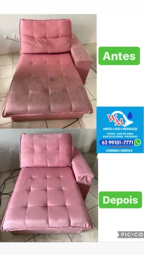 Lavagem e higienização a seco sofá 