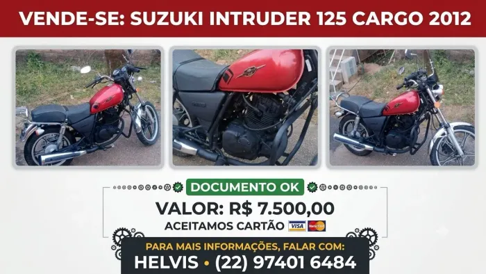 Suzuki intruder 125cc Cargo 2012