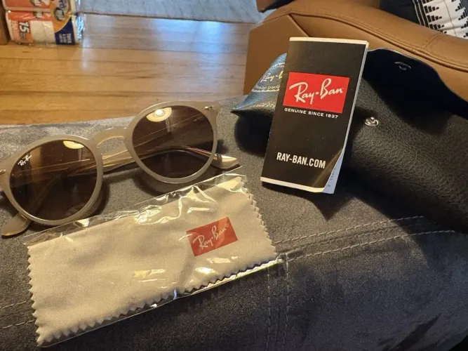Ray ban rb2180 redondo bege oculos de sol unissex