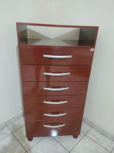 Rack Mogno Vintage com 6 Gavetas
