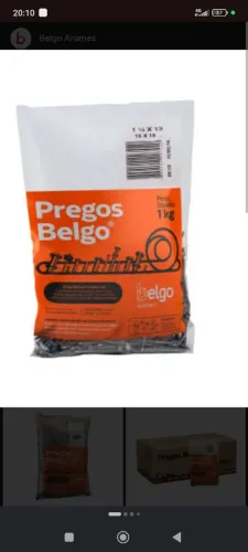 Pregos belgos e Gerdau 18x27 16 x 27