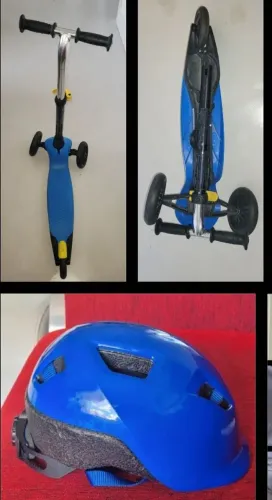 Patins e capacete