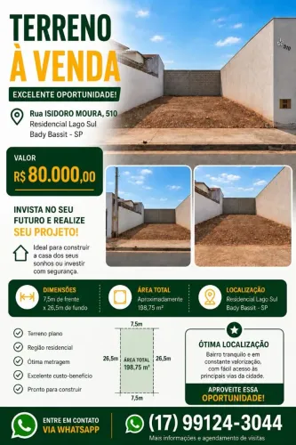 Lote pronto para construção