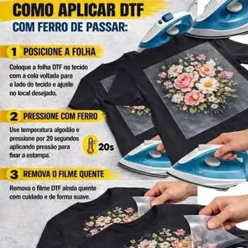 Folha DTF têxtil tamanho A4
