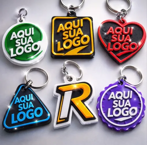 Chaveiro personalizado 3d com sua logo